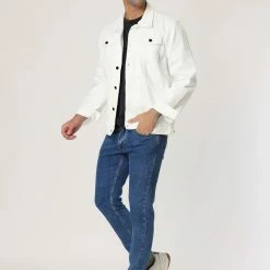 Allegra K Men's Casual Denim Jacket Slim Fit Western Trucker Jean Coat 21 Allegra K Men's Casual Denim Jacket Slim Fit Western Trucker Jean Coat