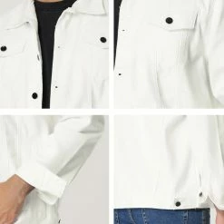 Allegra K Men's Casual Denim Jacket Slim Fit Western Trucker Jean Coat 23 Allegra K Men's Casual Denim Jacket Slim Fit Western Trucker Jean Coat