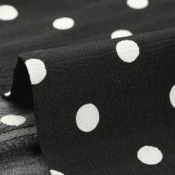 Allegra K Women's Work Office Shirt Elegant Dots Short Sleeve Keyhole Blouse