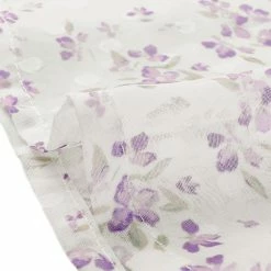 Allegra K Women's Ruffled Neck Button Up T-Shirt Puff Sleeve Chiffon Floral Blouse Top