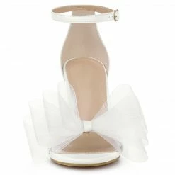 Allegra K Women's Ankle Strap Bow Tie Stiletto High Heels Sandals 12 Allegra K Women's Ankle Strap Bow Tie Stiletto High Heels Sandals