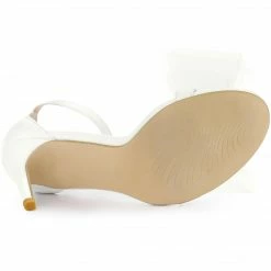 Allegra K Women's Ankle Strap Bow Tie Stiletto High Heels Sandals 15 Allegra K Women's Ankle Strap Bow Tie Stiletto High Heels Sandals