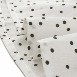 Allegra K Women's Polka Dots Peter Pan Collar Smocked Peplum Blouse Top