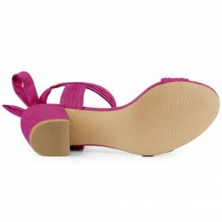 Allegra K Women's Open Toe Ankle Tie Back Block Heel Sandals Shoes 104 Allegra K Women's Open Toe Ankle Tie Back Block Heel Sandals Shoes