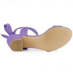 Allegra K Women's Open Toe Ankle Tie Back Block Heel Sandals Shoes 98 Allegra K Women's Open Toe Ankle Tie Back Block Heel Sandals Shoes