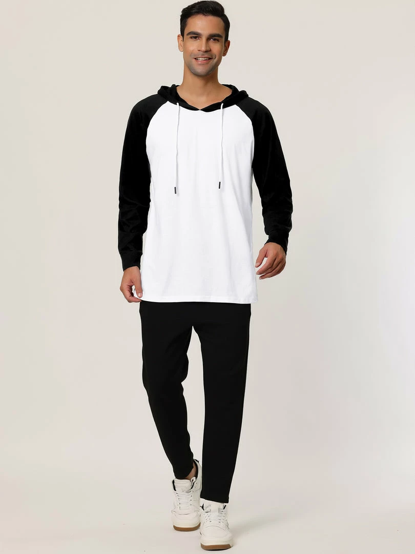 Allegra K Men's Hoodies Raglan Sleeves Lightweight Long Sleeves Workout Pullover Shirt 5 Allegra K Men's Hoodies Raglan Sleeves Lightweight Long Sleeves Workout Pullover Shirt