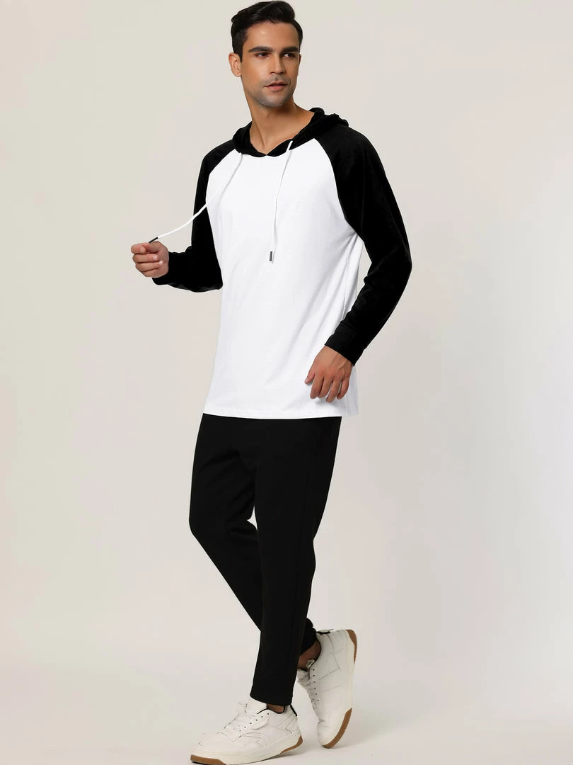 Allegra K Men's Hoodies Raglan Sleeves Lightweight Long Sleeves Workout Pullover Shirt 6 Allegra K Men's Hoodies Raglan Sleeves Lightweight Long Sleeves Workout Pullover Shirt