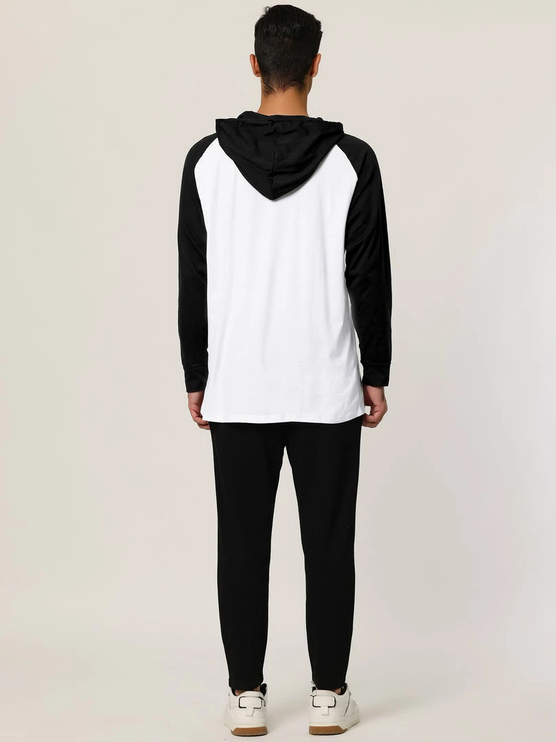 Allegra K Men's Hoodies Raglan Sleeves Lightweight Long Sleeves Workout Pullover Shirt 7 Allegra K Men's Hoodies Raglan Sleeves Lightweight Long Sleeves Workout Pullover Shirt