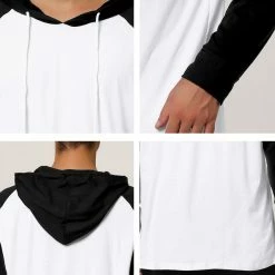 Allegra K Men's Hoodies Raglan Sleeves Lightweight Long Sleeves Workout Pullover Shirt 23 Allegra K Men's Hoodies Raglan Sleeves Lightweight Long Sleeves Workout Pullover Shirt