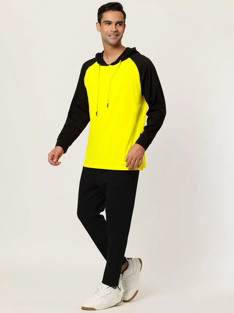 Allegra K Men's Hoodies Raglan Sleeves Lightweight Long Sleeves Workout Pullover Shirt 11 Allegra K Men's Hoodies Raglan Sleeves Lightweight Long Sleeves Workout Pullover Shirt