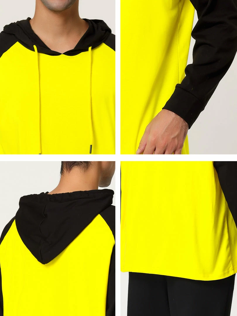 Allegra K Men's Hoodies Raglan Sleeves Lightweight Long Sleeves Workout Pullover Shirt 13 Allegra K Men's Hoodies Raglan Sleeves Lightweight Long Sleeves Workout Pullover Shirt