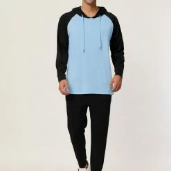 Allegra K Men's Hoodies Raglan Sleeves Lightweight Long Sleeves Workout Pullover Shirt 30 Allegra K Men's Hoodies Raglan Sleeves Lightweight Long Sleeves Workout Pullover Shirt