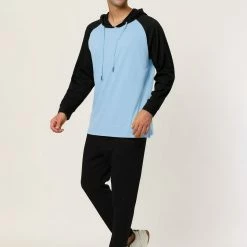 Allegra K Men's Hoodies Raglan Sleeves Lightweight Long Sleeves Workout Pullover Shirt 31 Allegra K Men's Hoodies Raglan Sleeves Lightweight Long Sleeves Workout Pullover Shirt