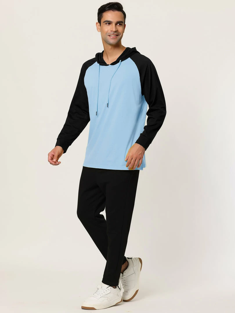 Allegra K Men's Hoodies Raglan Sleeves Lightweight Long Sleeves Workout Pullover Shirt 16 Allegra K Men's Hoodies Raglan Sleeves Lightweight Long Sleeves Workout Pullover Shirt