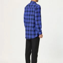 Allegra K Men's Casual Long Sleeve Regular Fit Button Down Checked Plaid Shirts 50 Allegra K Men's Casual Long Sleeve Regular Fit Button Down Checked Plaid Shirts