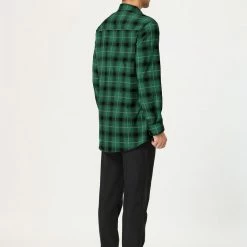 Allegra K Men's Casual Long Sleeve Regular Fit Button Down Checked Plaid Shirts 44 Allegra K Men's Casual Long Sleeve Regular Fit Button Down Checked Plaid Shirts