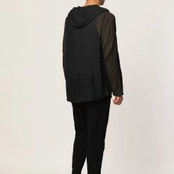 Allegra K Men's Full Zip Linen Hoodies Shirts Long Sleeves Lightweight Solid Plaid Jacket