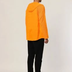 Allegra K Men's Full Zip Linen Hoodies Shirts Long Sleeves Lightweight Solid Plaid Jacket