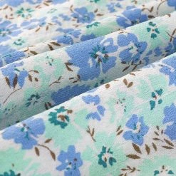 Allegra K Women's Contrast Lace Flat Collar Short Sleeves Floral Dress