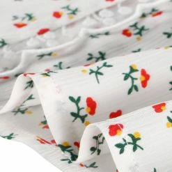 Allegra K Women's Floral Blouse Lace Ruffled V-neck Button Up Chiffon Shirt 15 Allegra K Women's Floral Blouse Lace Ruffled V-neck Button Up Chiffon Shirt