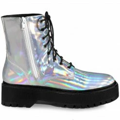 Allegra K Women's Round Toe Platform Lace Up Colorful Combat Ankle Boots Shoes 57 Allegra K Women's Round Toe Platform Lace Up Colorful Combat Ankle Boots Shoes