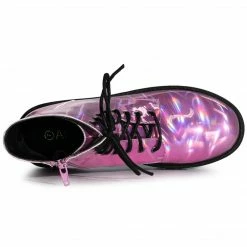 Allegra K Women's Round Toe Platform Lace Up Colorful Combat Ankle Boots Shoes 38 Allegra K Women's Round Toe Platform Lace Up Colorful Combat Ankle Boots Shoes