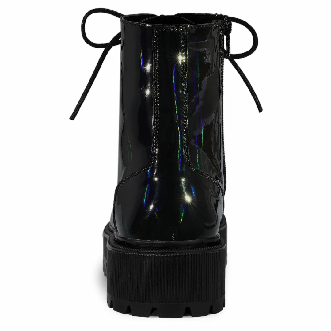 Allegra K Women's Round Toe Platform Lace Up Colorful Combat Ankle Boots Shoes 31 Allegra K Women's Round Toe Platform Lace Up Colorful Combat Ankle Boots Shoes