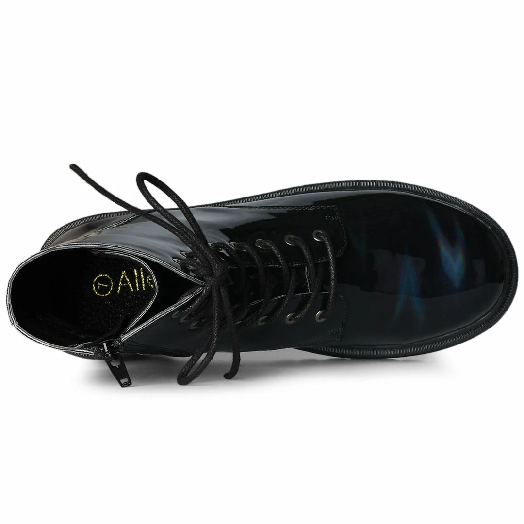 Allegra K Women's Round Toe Platform Lace Up Colorful Combat Ankle Boots Shoes 32 Allegra K Women's Round Toe Platform Lace Up Colorful Combat Ankle Boots Shoes