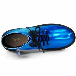 Allegra K Women's Round Toe Platform Lace Up Colorful Combat Ankle Boots Shoes 49 Allegra K Women's Round Toe Platform Lace Up Colorful Combat Ankle Boots Shoes