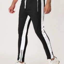 Allegra K Men's Hip Hop Slim Fit Zipper Ankle Color Block Track Pants Athletic Jogger Sweatpants 53 Allegra K Men's Hip Hop Slim Fit Zipper Ankle Color Block Track Pants Athletic Jogger Sweatpants