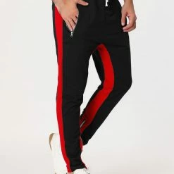 Allegra K Men's Hip Hop Slim Fit Zipper Ankle Color Block Track Pants Athletic Jogger Sweatpants 59 Allegra K Men's Hip Hop Slim Fit Zipper Ankle Color Block Track Pants Athletic Jogger Sweatpants