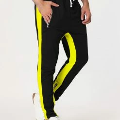 Allegra K Men's Hip Hop Slim Fit Zipper Ankle Color Block Track Pants Athletic Jogger Sweatpants 41 Allegra K Men's Hip Hop Slim Fit Zipper Ankle Color Block Track Pants Athletic Jogger Sweatpants