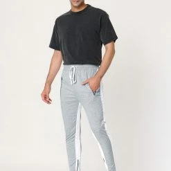 Allegra K Men's Hip Hop Slim Fit Zipper Ankle Color Block Track Pants Athletic Jogger Sweatpants 48 Allegra K Men's Hip Hop Slim Fit Zipper Ankle Color Block Track Pants Athletic Jogger Sweatpants