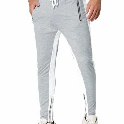 Allegra K Men's Hip Hop Slim Fit Zipper Ankle Color Block Track Pants Athletic Jogger Sweatpants 46 Allegra K Men's Hip Hop Slim Fit Zipper Ankle Color Block Track Pants Athletic Jogger Sweatpants