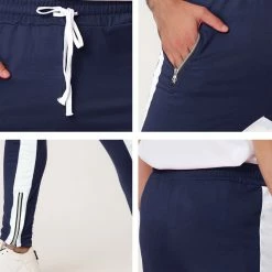 Allegra K Men's Hip Hop Slim Fit Zipper Ankle Color Block Track Pants Athletic Jogger Sweatpants 69 Allegra K Men's Hip Hop Slim Fit Zipper Ankle Color Block Track Pants Athletic Jogger Sweatpants