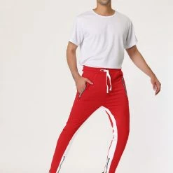 Allegra K Men's Hip Hop Slim Fit Zipper Ankle Color Block Track Pants Athletic Jogger Sweatpants 72 Allegra K Men's Hip Hop Slim Fit Zipper Ankle Color Block Track Pants Athletic Jogger Sweatpants