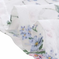 Allegra K Women’s Floral Puff Long Sleeve Ruffle Tie Neck Pleated Front Chiffon Blouse