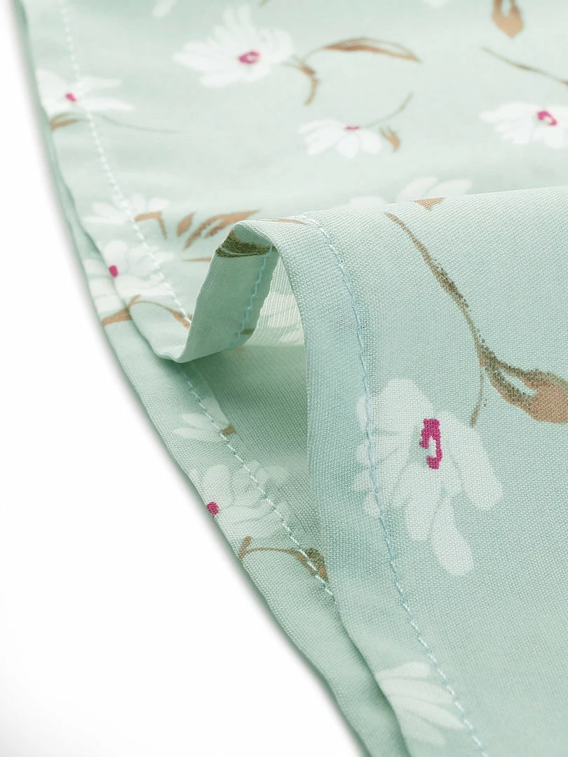 Allegra K Women's Peter Pan Collar Contrast Bubble Sleeve Floral Blouse 9 Allegra K Women's Peter Pan Collar Contrast Bubble Sleeve Floral Blouse