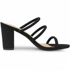Allegra K Women's Drop Straps Chunky Heels Strappy Slide Sandals Shoes 27 Allegra K Women's Drop Straps Chunky Heels Strappy Slide Sandals Shoes