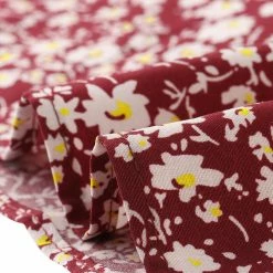 Allegra K Women's Floral Square Neck Tie Waist A-Line Midi Dress