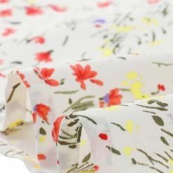 Allegra K Women's Sweetheart Neck Button Decor Smocked Shoulder Floral Blouse