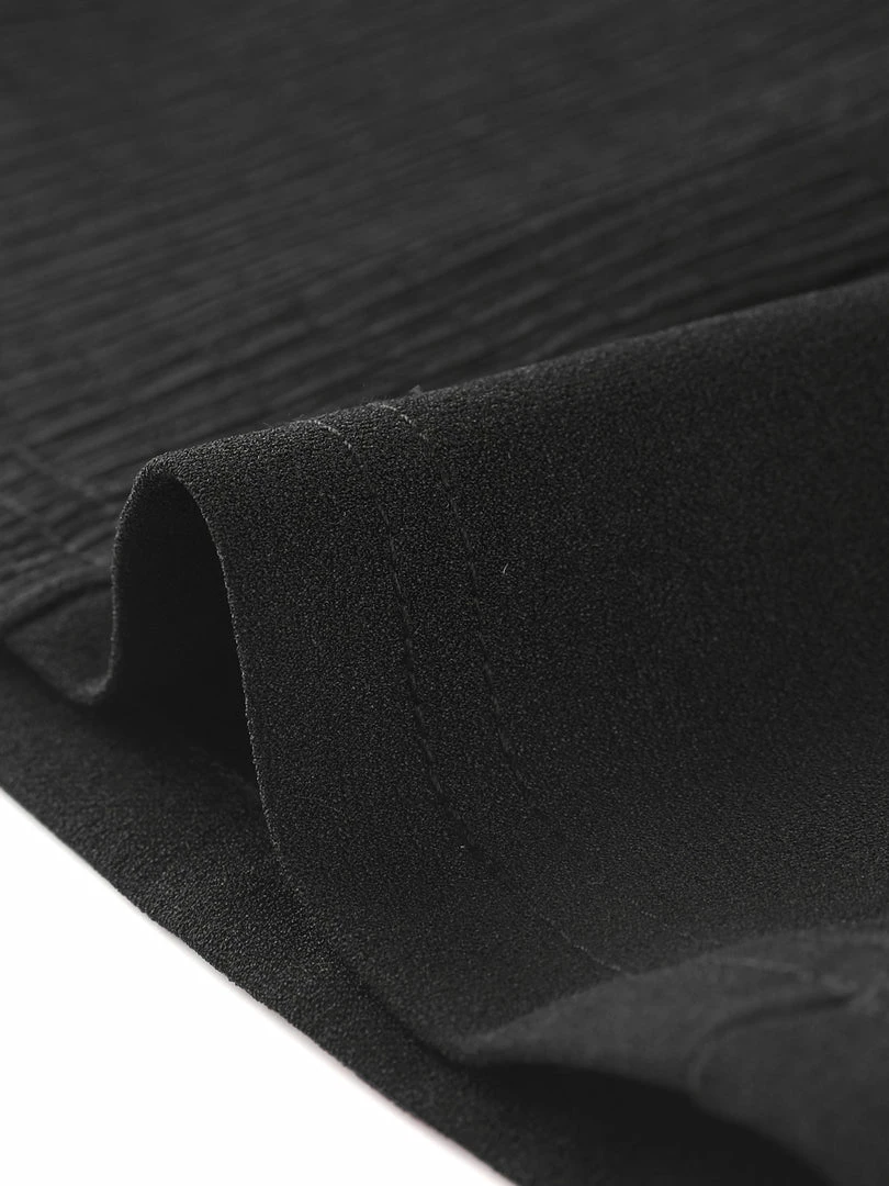 Allegra K Women's Ruffled Stand Collar Elastic Cuffs Short Sleeve Smocked Top 9 Allegra K Women's Ruffled Stand Collar Elastic Cuffs Short Sleeve Smocked Top