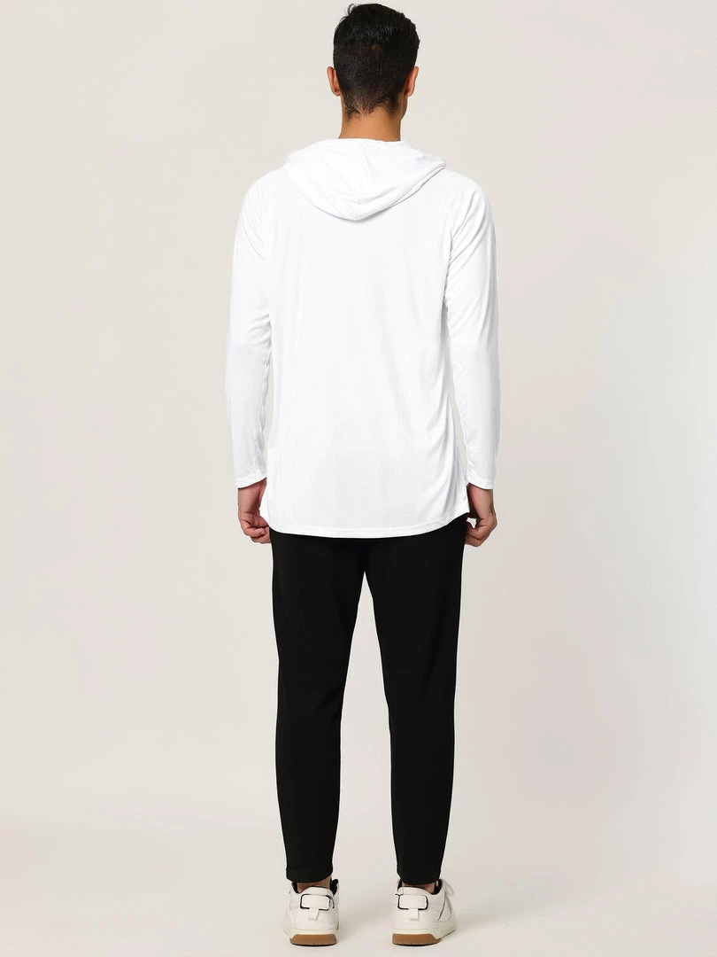 Allegra K Men's Hoodies Long Sleeves Shirt Solid Lightweight Workout Athletic Pullover 14 Allegra K Men's Hoodies Long Sleeves Shirt Solid Lightweight Workout Athletic Pullover