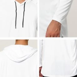 Allegra K Men's Hoodies Long Sleeves Shirt Solid Lightweight Workout Athletic Pullover 33 Allegra K Men's Hoodies Long Sleeves Shirt Solid Lightweight Workout Athletic Pullover