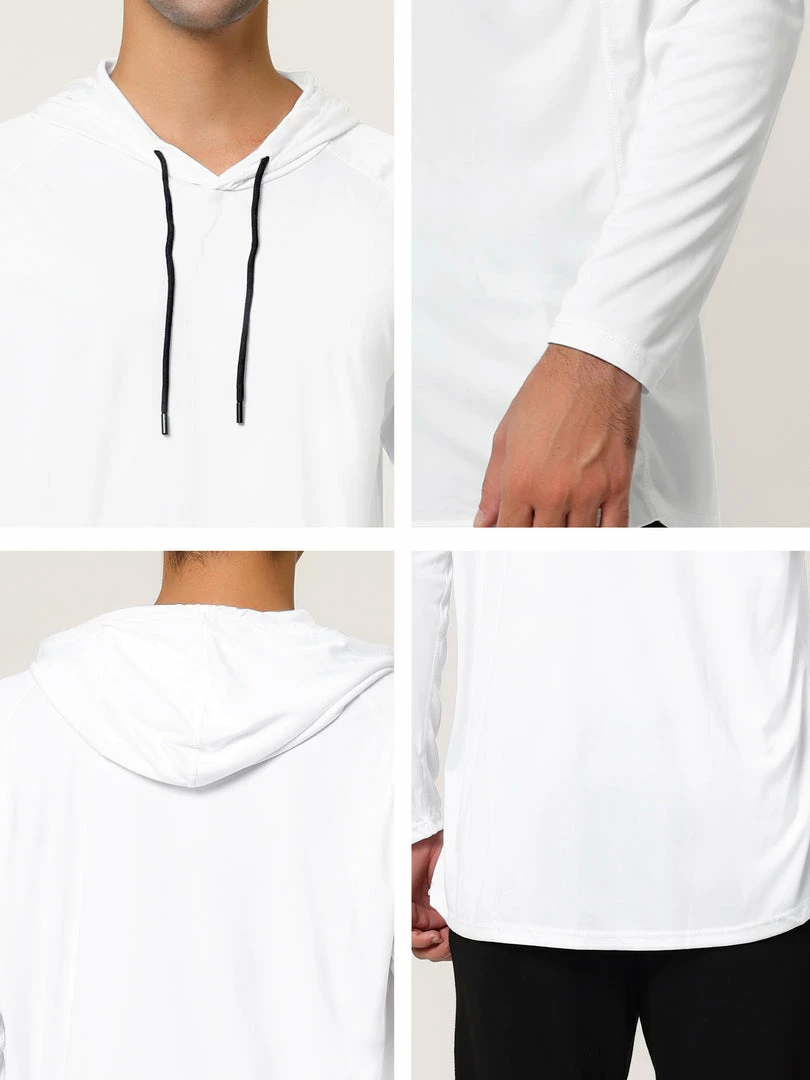 Allegra K Men's Hoodies Long Sleeves Shirt Solid Lightweight Workout Athletic Pullover 15 Allegra K Men's Hoodies Long Sleeves Shirt Solid Lightweight Workout Athletic Pullover