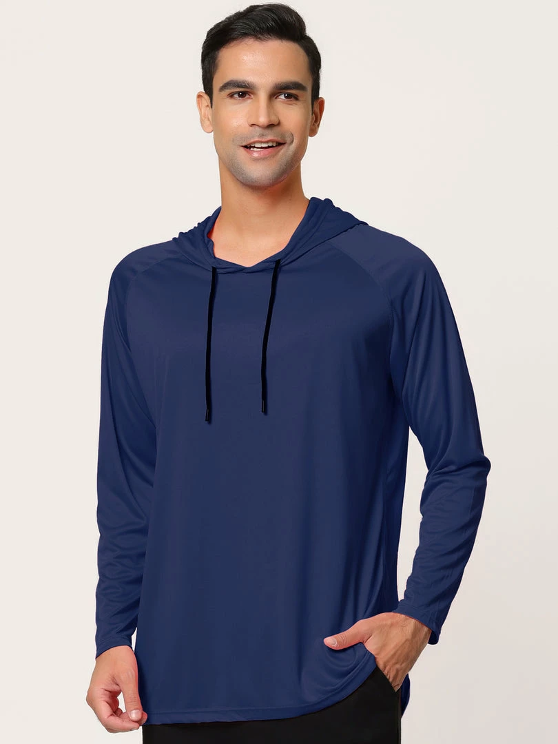 Allegra K Men's Hoodies Long Sleeves Shirt Solid Lightweight Workout Athletic Pullover 5 Allegra K Men's Hoodies Long Sleeves Shirt Solid Lightweight Workout Athletic Pullover