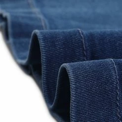 Allegra K Women's Summer Casual Sleeveless Minidress V Neck Belted Denim Dress With Pockets