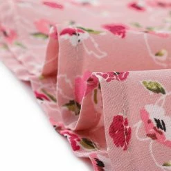 Allegra K Women's Floral Ruffle Neck Puff Short Sleeve Chiffon Valentine's Day Mini Dress 15 Allegra K Women's Floral Ruffle Neck Puff Short Sleeve Chiffon Valentine's Day Mini Dress