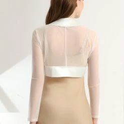 Allegra K Women's Elegant Bolero Shrugs Wedding Business Open Front Crop Cardigan