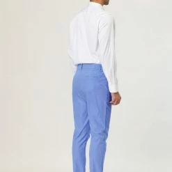 Allegra K Men's Dots Print Dress Pants Slim Fit Flat Front Formal Business Prom Trousers